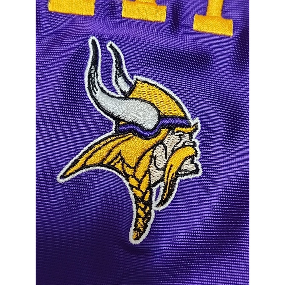 Minnesota Viking Jersey Unisex L NFL Team Apparel Purple Jersey Dazzle Knit 2008 - Picture 3 of 10